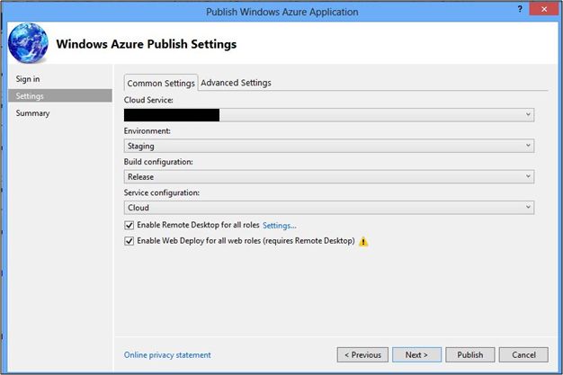 Service configuration